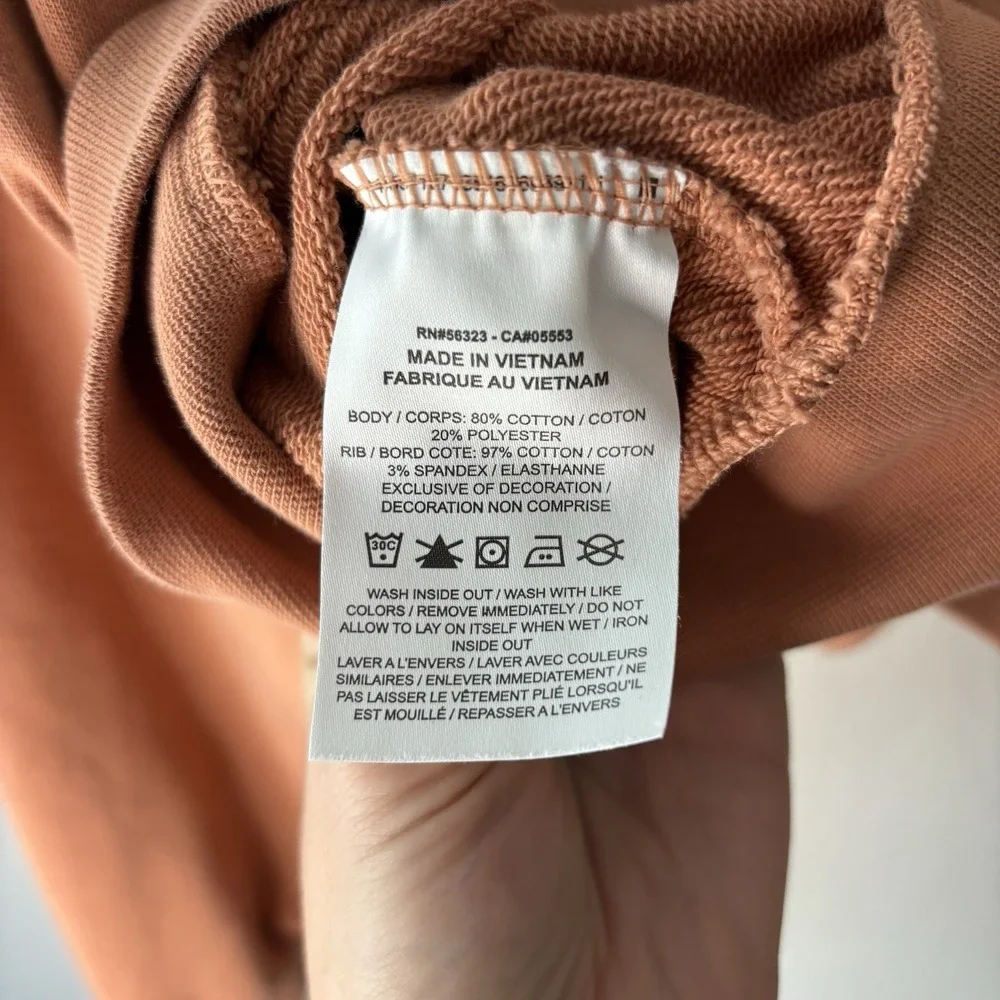 Nike Women's Size SMALL Femme Crew Jumper Terra Blush Pink Tan Loungewear Active